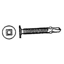 Reliable WKRTZ Series WKRTZ12212MR Screw, #12-24 Thread, 2-1/2 in L, Full Thread, Wafer Head, Square Drive, Steel, Zinc
