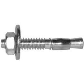 Reliable WAZ12414J Wedge Anchor, 1/2 in Dia, 4-1/4 in L, 692 kg Ceiling, 857 kg Wall, Steel, Zinc