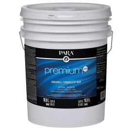 PARA Premium Zero 9990 9990-20 Interior Paint, Eggshell, White, 5 gal Pail