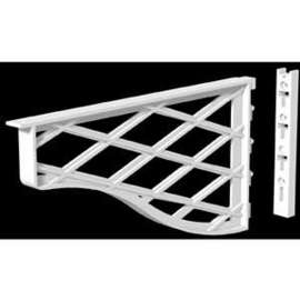 Vanguard Shelf Supports 634 Shelf Center Support 150 lb, Plastic, White