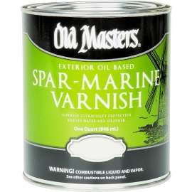Old Masters 92504 Spar Marine Varnish, Semi-Gloss, Liquid, 4 qt, Can