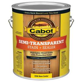 Cabot 140.0000316.007 Deck and Siding Stain, New Cedar, Liquid, 1 gal