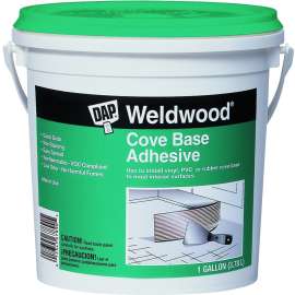 WELDWOOD 25054 Cove Base Adhesive, Off-White, 1 gal Can