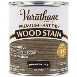 VARATHANE 313608 Wood Stain, Briar Smoke, Liquid, 1 qt, Can