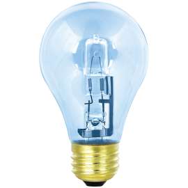 Feit Electric Q72A/CL/D/2 Halogen Bulb, 72 W, Medium E26 Lamp Base, A19 Lamp, Soft White Light, 1120 Lumens