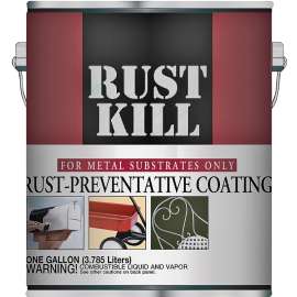 Majic Paints Rustkill 8-6022-1 Rust-Preventive Coating, Semi-Gloss, Black, 1 gal Can