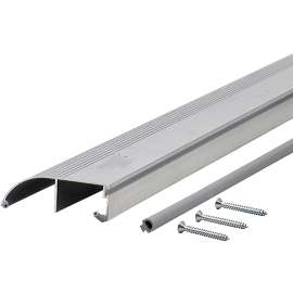 M-D 08656 Bumper Threshold with Insert, 72 in L, 3-3/8 in W, Aluminum