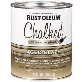 RUST-OLEUM CHALKY 315881 Decorative Glaze, Satin, Brown, 30 oz