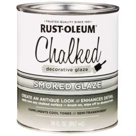 RUST-OLEUM CHALKY 315883 Decorative Glaze, Satin, Smoked, 30 oz