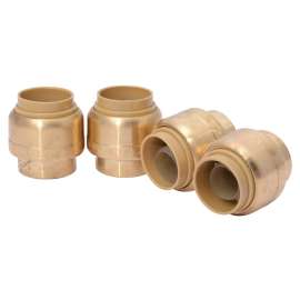 RELIANCE WORLDWIDE U514LFA4 Cap, 1/2 in, Brass, 200 psi Pressure