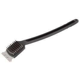 Omaha JJ18600 Grill Brush, 2-1/8 in L Brush, 2 in W Brush, Stainless Steel Bristle, Stainless Steel Bristle
