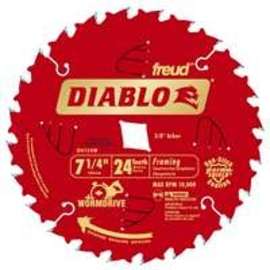 Diablo D0724W Circular Saw Blade, 7-1/4 in Dia, Carbide Cutting Edge, 5/8 in Arbor