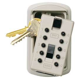 Kidde 001371C Key Safe, 2 Key, Pushbutton Lock, Clay, 3.88 x 2.31 x 1.69 in Dimensions