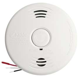 Kidde I12010S-CO-CA Combination Alarm, 10 ft, LED Display, 85 dB, Alarm: Audio, Electrochemical, Ionization Sensor