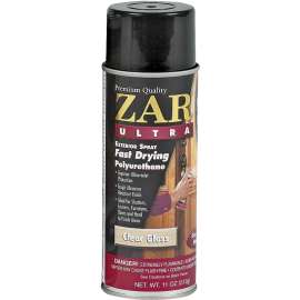 ZAR 34007 Exterior Polyurethane, Gloss, Liquid, Amber, 11 oz, Aerosol Can
