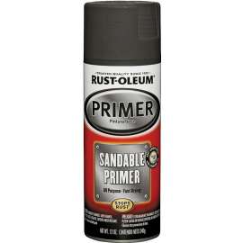 RUST-OLEUM AUTOMOTIVE 249418 Sandable Primer Spray, Black, 12 oz, Aerosol Can