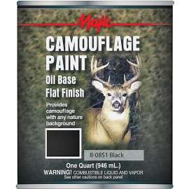 Majic Paints 8-0851-2 Camouflage Paint, Black, 1 qt Can