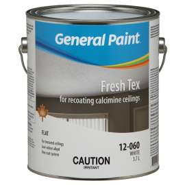 General Paint Fresh-Tex 12-060-16 Ceiling Paint, Flat, White, 1 gal
