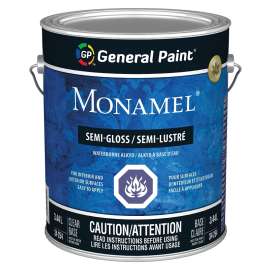 General Paint Monamel 34-254-16 Exterior Paint, Semi-Gloss, Clear Base, 1 gal