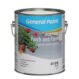 General Paint Porch & Floor 41-010-16 Porch and Floor Enamel Paint, Eggshell, White, 1 gal
