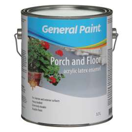 General Paint Porch & Floor 41-090-16 Porch and Floor Enamel Paint, Eggshell, Twilight Gray, 1 gal