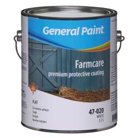 General Paint Farmcare 47-020-16 Premium Protective Coating, Flat, White, 1 gal