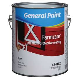 General Paint Farmcare 47-042-16 Premium Protective Coating, Gloss, Brilliant Red, 1 gal