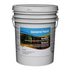 General Paint WOODCRAFT 18-054-20 Deck and Wall Stain, Semi-Transparent, Liquid, 5 gal