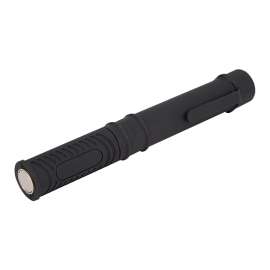 PowerZone 18101020 Pocket Flashlight, AAA Battery, LED Lamp, 130 Lumens, 8 m Beam Distance, 4 hrs Run Time, Black