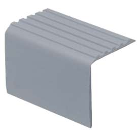 SHUR-TRIM FV4021GRY03 Drop Overlap Stair Nosing, 3 ft L, 1-7/8 in W, Vinyl, Gray