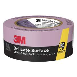 ScotchBlue 2080-48NC Delicate Surface Painter's Tape, 60 yd L, 1.88 in W, 3.8 mil Thick, Gentle Adhesive, Lavender