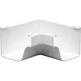 Euramax TUFFFLO M0504 Gutter Inside Corner, 5 in Gutter, Vinyl, White