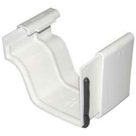 Euramax TUFFFLO M0608 Gutter Connector, 5 in Gutter, K-Style Gutter, Vinyl, White