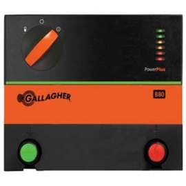 Gallagher B80 G362504 Fence Charger, 0.6 J Output Energy, 7 to 20 mile Fence Distance, Lead Acid Battery