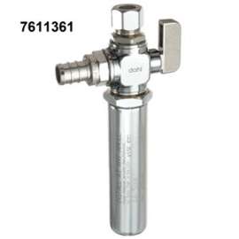DAHL 611-PX3-31-14WHA- Angle Hammer Valve with Arrester, 1/2 x 3/8 in Connection, PEX Crimpex x Compression, Brass Body