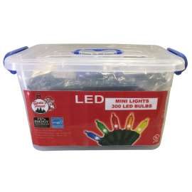 Hometown Holidays 07910 Light Set, Christmas Lights, 125 V, 120 W, 300-Lamp, LED Lamp, Multi-Color Lamp, 10 ft L