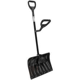 ERGIESYSTEMS SNW101 Snow Shovel, 13-1/2 in W Blade, 18 in L Blade, Combination Blade, Steel Handle