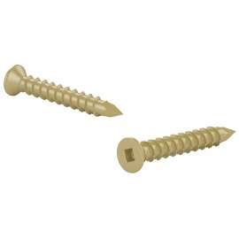 Reliable FKCSDPD14114MR Screw, 1/4-7 Thread, 1-1/4 in L, Coarse, Full, Scorpion Tail Thread, Flat Head, Square Drive