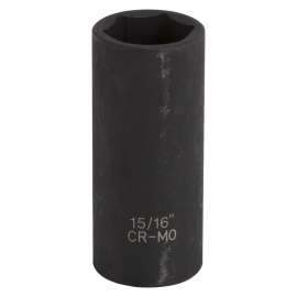 Vulcan Deep Impact Socket, 15/16 in Socket, Black Phosphate