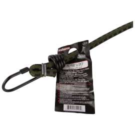 ProSource FH64016 Stretch Cord, 8 mm Dia, 20 in L, Polypropylene, Camouflage, Hook End