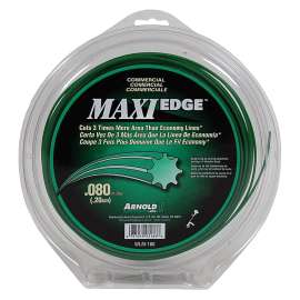 ARNOLD Maxi Edge WLM-180 Trimmer Line, 0.08 in Dia, 280 ft L, Polymer, Green
