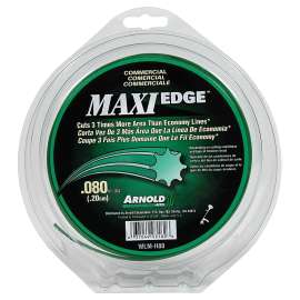 ARNOLD Maxi Edge WLM-H80 Trimmer Line, 0.08 in Dia, 140 ft L, Polymer, Green