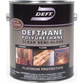 PPG Defthane 023-01 Polyurethane, Semi-Gloss, Liquid, Amber, 1 gal, Can