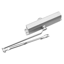Onward 1600 Series 1600SI44BC Door Closer, Left, Right Hand, Aluminum, Satin, 80 to 100 kg