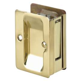 Onward 1700BPSR Pocket Door Pull, Steel, Brass, 1-1/4 to 1-1/2 in Thick Door