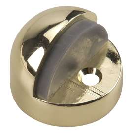 Onward 2185BR High-Profile Dome Stop, 1-25/32 in Dia Base, Metal, Brass