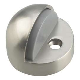 Onward 2185NBR High-Profile Dome Stop, 1-25/32 in Dia Base, Metal, Brushed Nickel