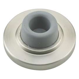 Richelieu 2205NBV Door Stop, 2-1/2 in Dia Base, 7/8 in Projection, Metal, Brushed Nickel