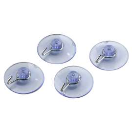 Onward 2802R Suction Hook, Plastic Base, Clear Base, 1-1/4 in Dia Base, 2 lb Working Load