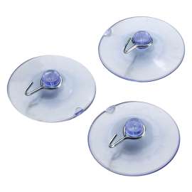 Onward 2803R Suction Hook, Plastic Base, Clear Base, 2-1/8 in Dia Base, 2 lb Working Load
